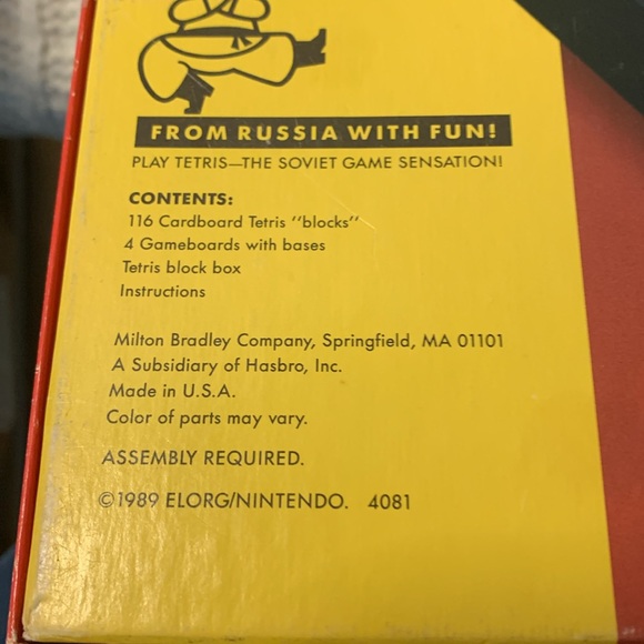 SOLD Vintage 90s Nintendo Tetris Board Game - Picture 12 of 13